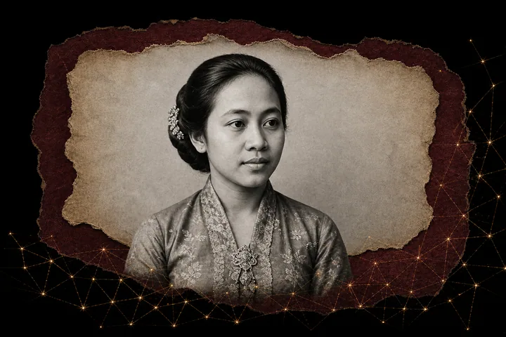 Editorial collage for Kartini